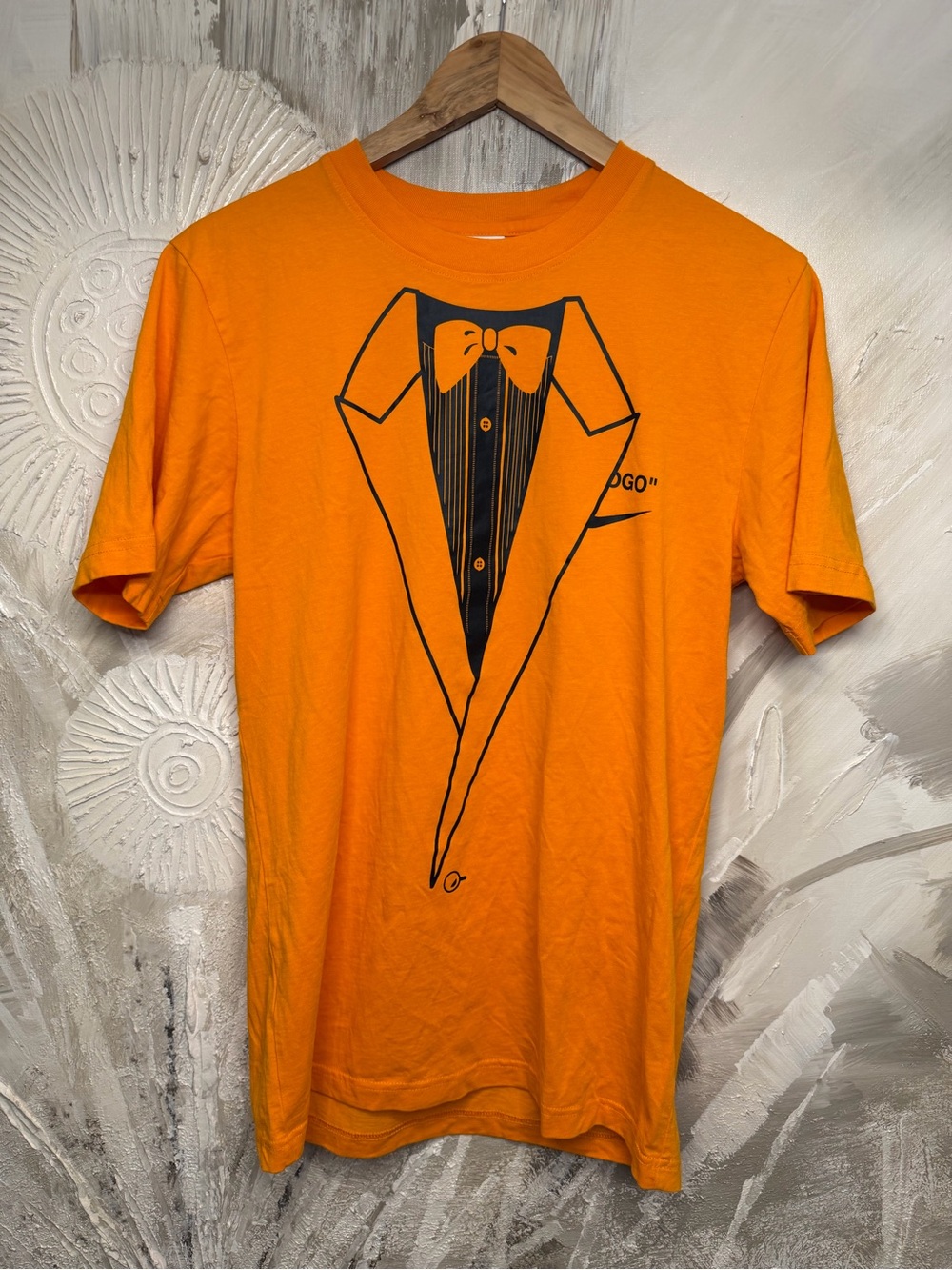 Off-White x Nike Orange Tuxedo Blazer Collab T-Shirt